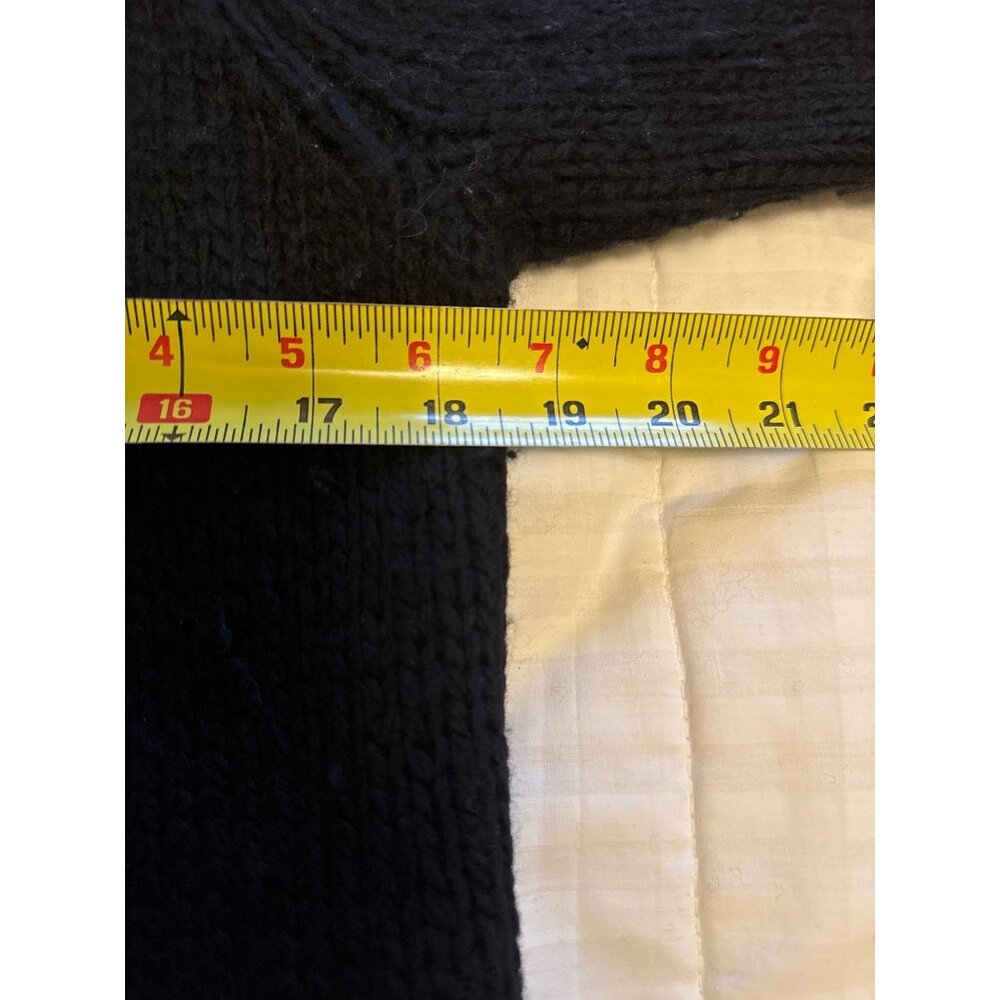 A.L.C. Black Long Wool Blend Open Front Cardigan Coatigan Pockets S Minimalist - Picture 7 of 8